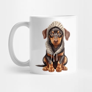 Winter Doberman Pinscher Dog Mug